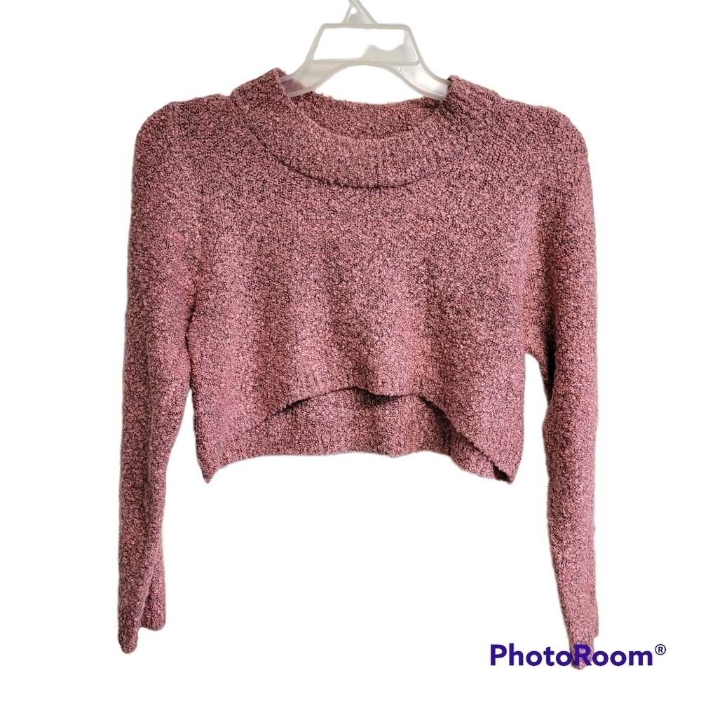 Wild Fable Pink Cropped Pullover Sweater